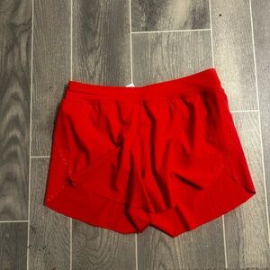 Women's Red Athletic Shorts